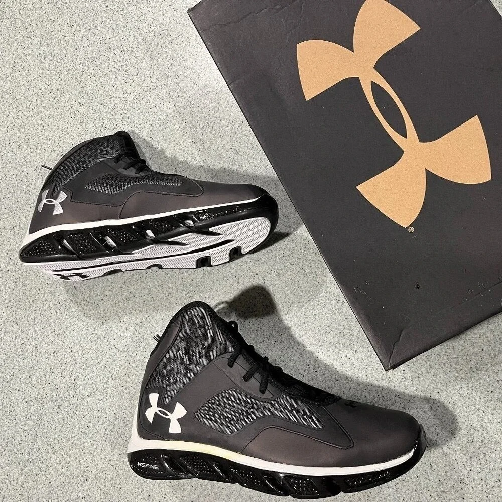 Sz 13 Under Armour Spine Predator Basketball Tennis Sneakers Shoes Black White